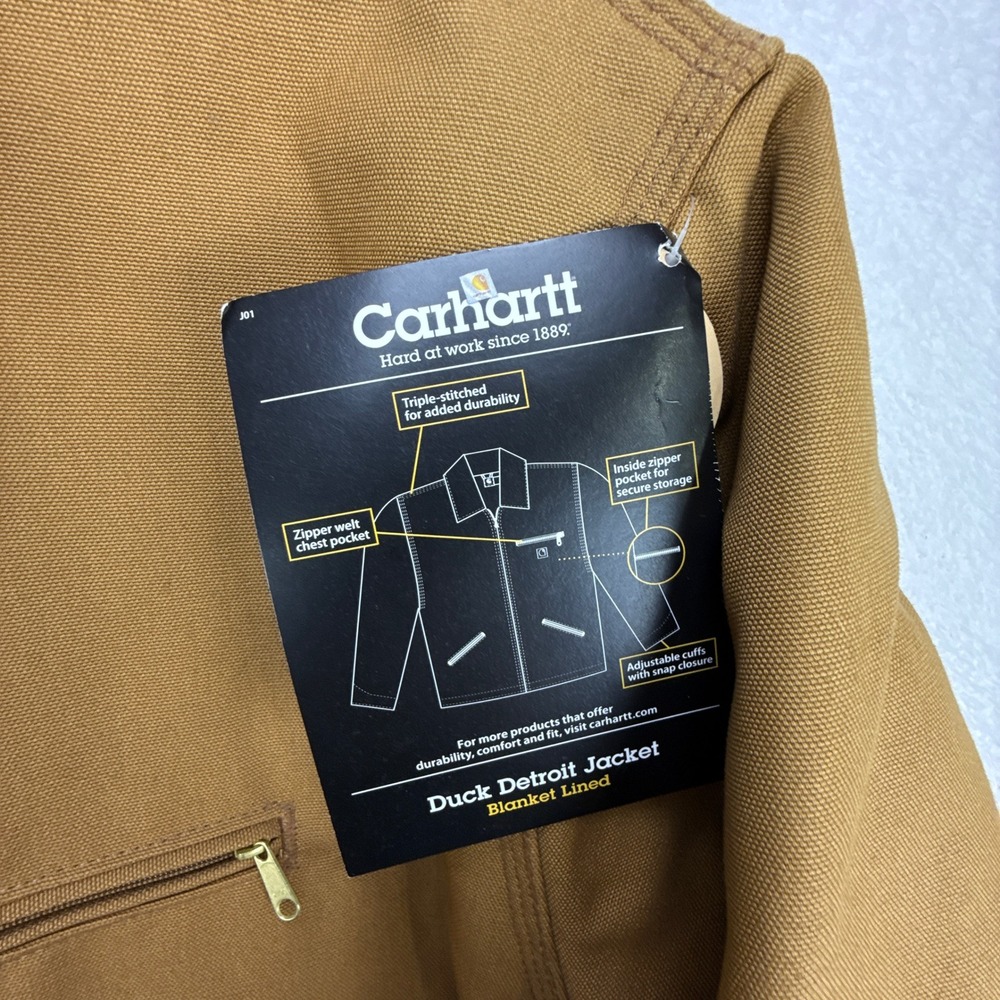 Carhartt‎ Detroit Jacket Blanket Lined Mens 3XL J001 BRN Brown NWT NOS - Picture 11 of 16